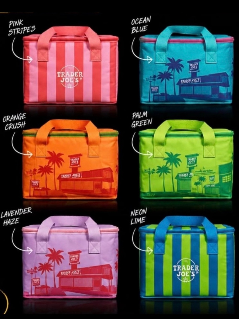 Neon Lime - Trader Joe’s Mini Insulated Tote